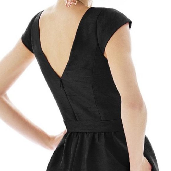 ALFRED SUNG Black Cap Sleeve Dress - Picture 3 of 6